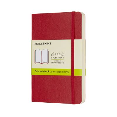 Moleskine Scarlet Red Pocket Plain Notebook Soft