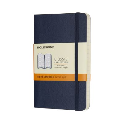 Moleskine Sapphire Blue Pocket Ruled Notebook Soft