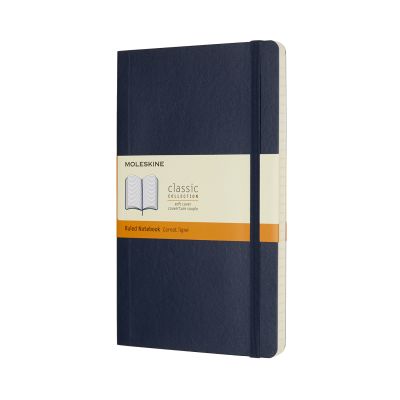 Moleskine Sapphire Blue Large Ruled Notebook Soft