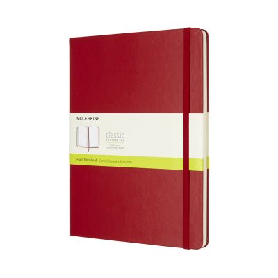 Moleskine Scarlet Red Extra Large Plain Notebook Hard