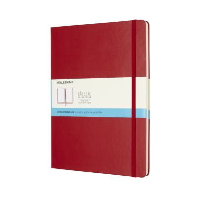 Moleskine Scarlet Red Extra Large Dotted Notebook Hard