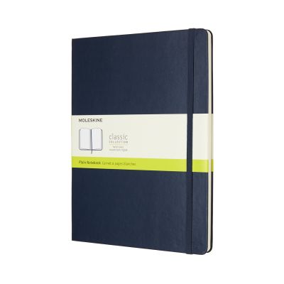 Moleskine Sapphire Blue Extra Large Plain Notebook Hard