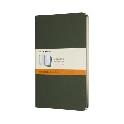 Moleskine Myrtle Green Large Ruled Cahier Journal (Set of 3)