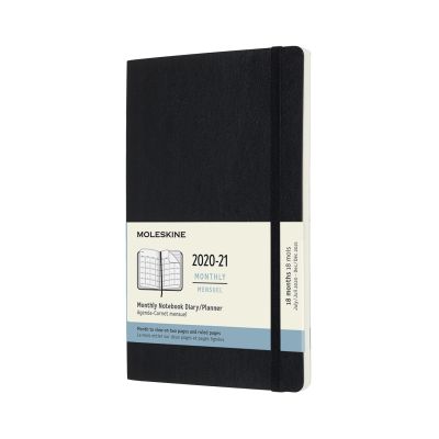 Moleskine 2021 18-Month Monthly Large Softcover Diary: Black