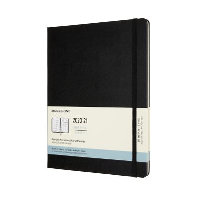 Moleskine 2021 18-Month Monthly Extra Large Hardcover Diary: Black