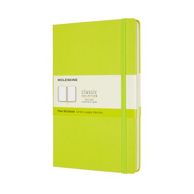 Moleskine Large Plain Hardcover Notebook: Lemon Green