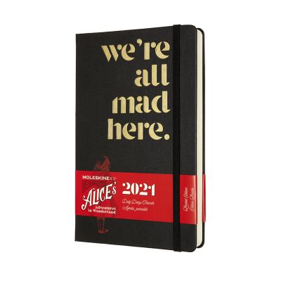 Moleskine Limited Edition Alice in Wonderland 2021 12-Month Daily Large Diary: Mad