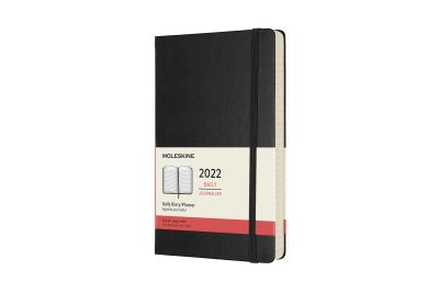 Moleskine 2022 12-Month Daily Large Hardcover Notebook: Black