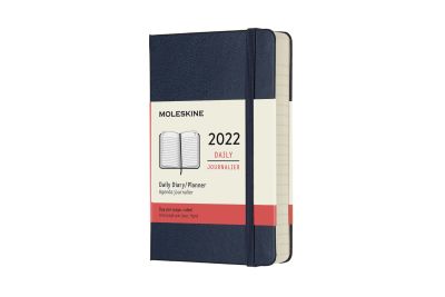 Moleskine 2022 12-Month Daily Pocket Hardcover Notebook: Sapphire Blue