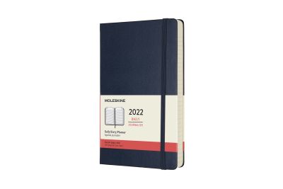 Moleskine 2022 12-Month Daily Large Hardcover Notebook: Sapphire Blue