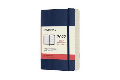 Moleskine 2022 12-Month Daily Pocket Softcover Notebook: Sapphire Blue