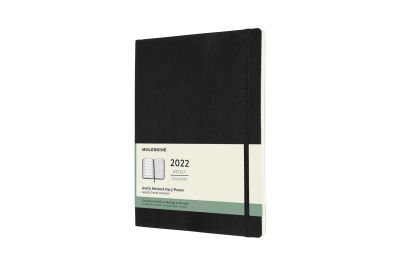 Moleskine 2022 12-Month Weekly Extra Large Softcover Notebook: Black