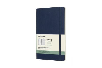 Moleskine 2022 12-Month Weekly Large Softcover Notebook: Sapphire Blue