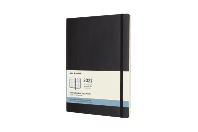 Moleskine 2022 12-Month Monthly Extra Large Softcover Notebook: Black