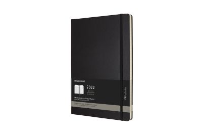 Moleskine 2022 PRO 12-Month Weekly A4 Hardcover Vertical Notebook: Black