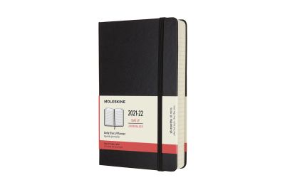 Moleskine 2022 18-Month Daily Large Hardcover Notebook: Black