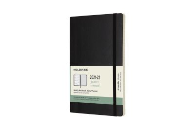 Moleskine 2022 18-Month Weekly Large Softcover Notebook: Black