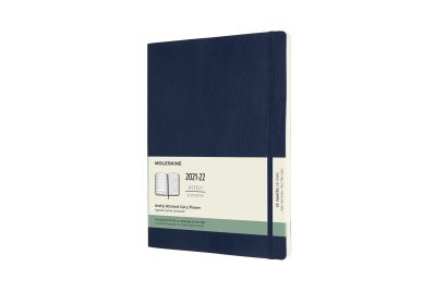 Moleskine 2022 18-Month Weekly Extra Large Softcover Notebook: Sapphire Blue