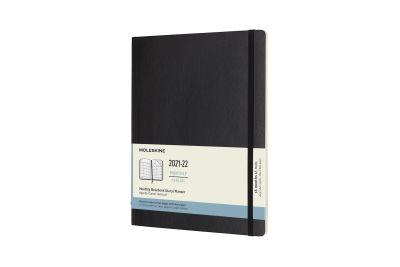 Moleskine 2022 18-Month Monthly Extra Large Softcover Notebook: Black