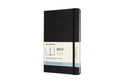 Moleskine 2022 18-Month Monthly Large Hardcover Notebook: Black