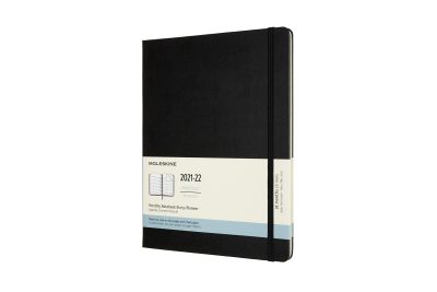 Moleskine 2022 18-Month Monthly Extra Large Hardcover Notebook: Black