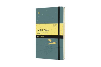 Moleskine Ltd. Ed. Petit Prince 2022 18-Month Weekly Large Hardcover Notebook: Seaweed Green