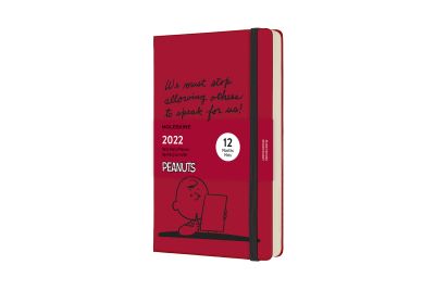 Moleskine Ltd. Ed. Peanuts 2022 12-Month Daily Large Hardcover Notebook: Scarlet Red