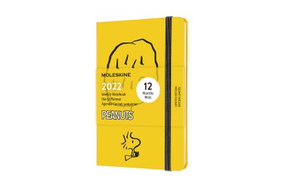 Moleskine Ltd. Ed. Peanuts 2022 12-Month Weekly Pocket Hardcover Notebook: Yellow