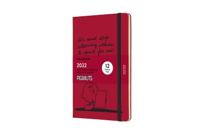 Moleskine Ltd. Ed. Peanuts 2022 12-Month Weekly Large Hardcover Notebook: Scarlet Red