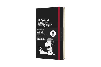 Moleskine Ltd. Ed. Peanuts 2022 18-Month Weekly Large Hardcover Notebook: Black