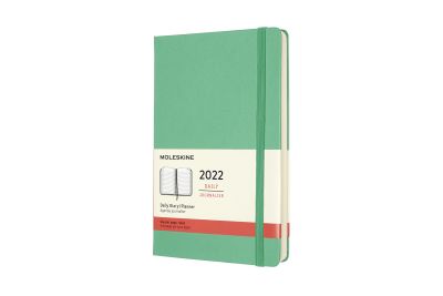 Moleskine 2022 12-Month Daily Large Hardcover Notebook: Ice Green