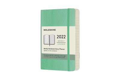 Moleskine 2022 12-Month Weekly Pocket Softcover Notebook: Ice Green