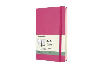 Moleskine 2022 12-Month Weekly Large Hardcover Notebook: Bougainvillea Pink