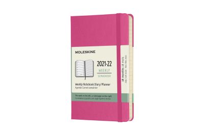 Moleskine 2022 18-Month Weekly Pocket Hardcover Notebook: Bougainvillea Pink