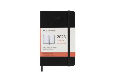 Moleskine 2023 12-Month Daily Pocket Hardcover Notebook: Black