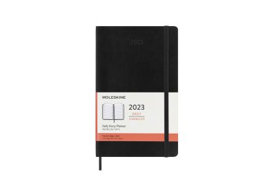 Moleskine 2023 12-Month Daily Large Softcover Notebook: Black