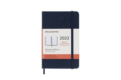 Moleskine 2023 12-Month Daily Pocket Hardcover Notebook: Sapphire Blue