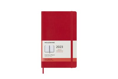 Moleskine 2023 12-Month Daily Large Softcover Notebook: Scarlet Red