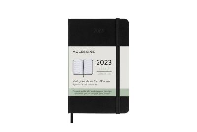 Moleskine 2023 12-Month Weekly Pocket Hardcover Notebook: Black