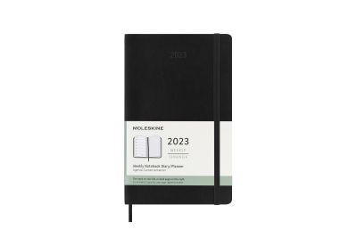 Moleskine 2023 12-Month Weekly Large Softcover Notebook: Black