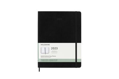 Moleskine 2023 12-Month Weekly Extra Large Softcover Notebook: Black