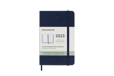 Moleskine 2023 12-Month Weekly Pocket Hardcover Notebook: Sapphire Blue