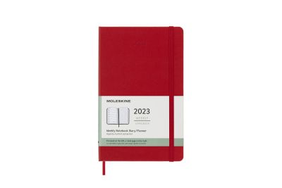 Moleskine 2023 12-Month Weekly Large Hardcover Notebook: Scarlet Red