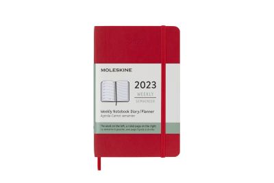 Moleskine 2023 12-Month Weekly Pocket Softcover Notebook: Scarlet Red