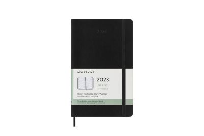 Moleskine 2023 12-Month Weekly Horizontal Large Hardcover Notebook: Black