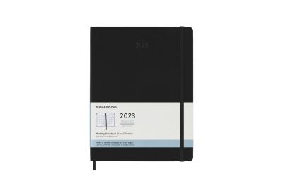 Moleskine 2023 12-Month Monthly Extra Large Softcover Notebook: Black