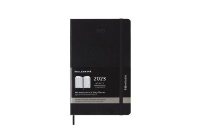 Moleskine 2023 PRO 12-Month Weekly Vertical Large Hardcover Notebook: Black