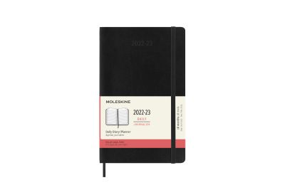 Moleskine 2023 18-Month Daily Large Softcover Notebook: Black