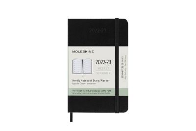 Moleskine 2023 18-Month Weekly Pocket Hardcover Notebook: Black