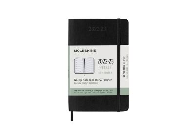 Moleskine 2023 18-Month Weekly Pocket Softcover Notebook: Black